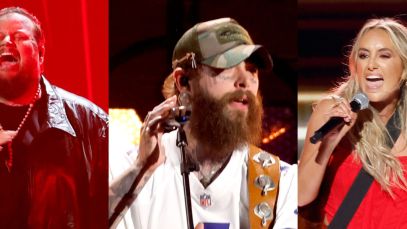 Composite image of Jelly Roll, Post Malone, and Lainey Wilson