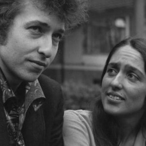 Joan Baez looks at Bob Dylan