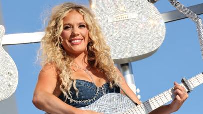 Megan Moroney performs at the T-Mobile Mane Stage during the 2024 Stagecoach Festival at Empire Polo Club on April 28, 2024 in Indio, California.