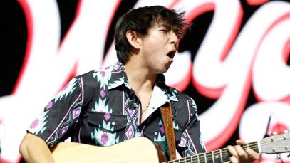 Wyatt Flores performs at the Palomino Stage during the 2024 Stagecoach Festival at Empire Polo Club on April 26, 2024 in Indio, California.