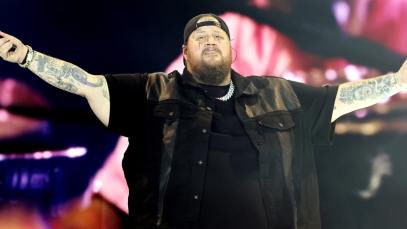 Jelly Roll performs at the T-Mobile Mane Stage during the 2024 Stagecoach Festival at Empire Polo Club on April 26, 2024 in Indio, California.