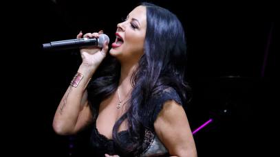 Sara Evans performs onstage for The Final Nashville Show - A Tribute To Ronnie Milsap at Bridgestone Arena on October 03, 2023 in Nashville, Tennessee.