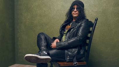 Slash poses for a portrait at the Village at the Lift Presented by McDonald's McCafe during the 2015 Sundance Film Festival on January 25, 2015 in Park City, Utah.