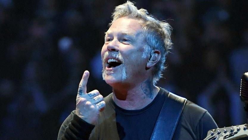 James Hetfield of Metallica performs during a stop of the band's WorldWired Tour at T-Mobile Arena on November 26, 2018 in Las Vegas, Nevada.