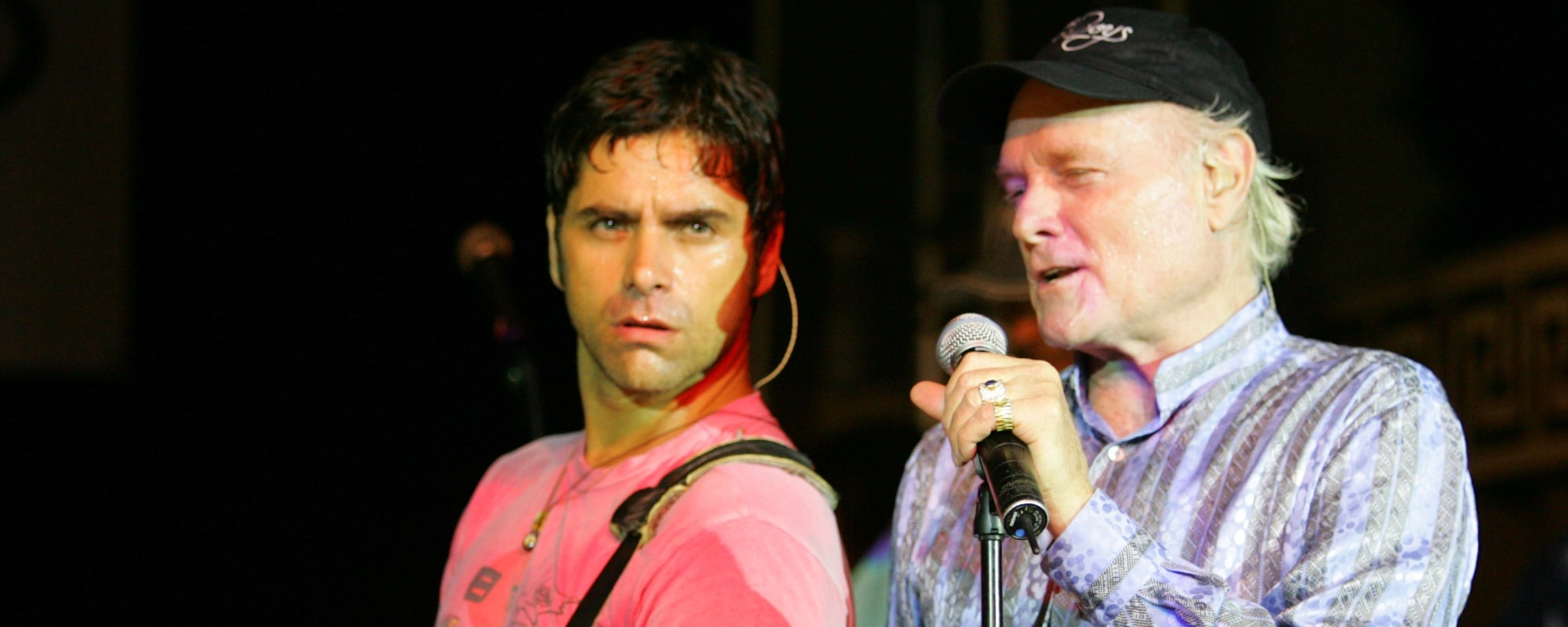 John Stamos and Mike Love performing with The Beach Boys