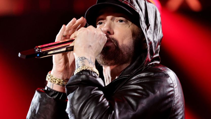 Eminem performing