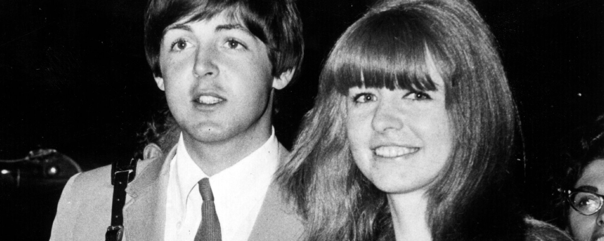 Paul McCartney and Jane Asher smiling side by side