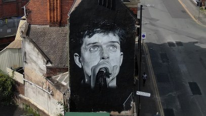 Restored Ian Curtis Mural Unveiled In Manchester