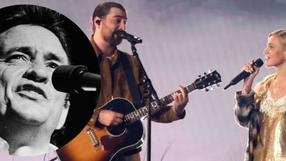 Composite image of Johnny Cash, Kelsea Ballerini, and Noah Kahan