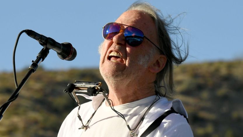 Neil Young performing