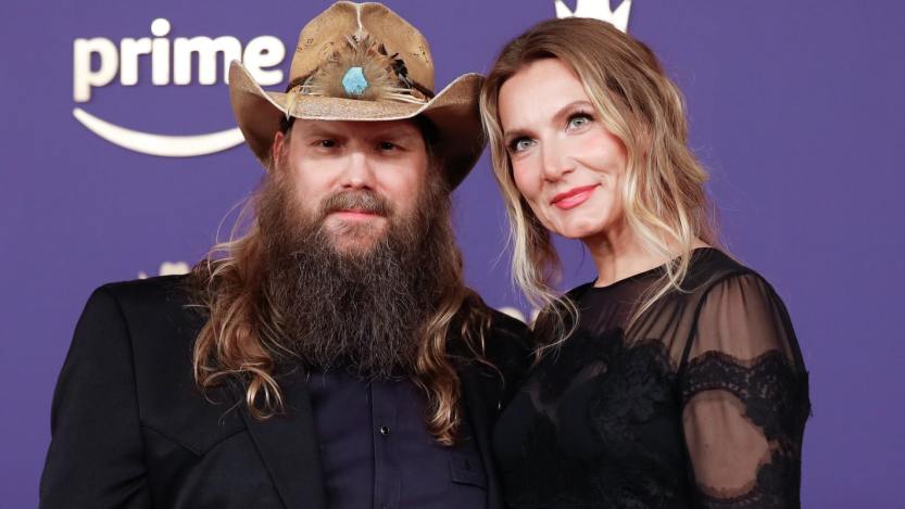 Chris Stapleton and Morgane Stapleton arrive for the 59th Academy of Country Music Awards at Omni Frisco Hotel at The Star on May 16, 2024 in Frisco, Texas.