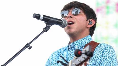 Wyatt Flores performs onstage during day four of CMA Fest 2024 at the Chevy Riverfront stage on June 09, 2024 in Nashville, Tennessee.