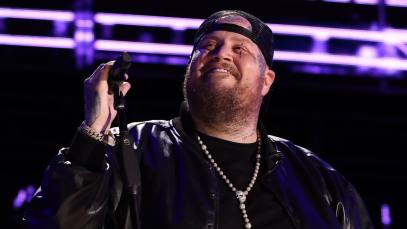 Jelly Roll performs onstage during the 2024 CMA Fest at Nissan Stadium on June 08, 2024 in Nashville, Tennessee.
