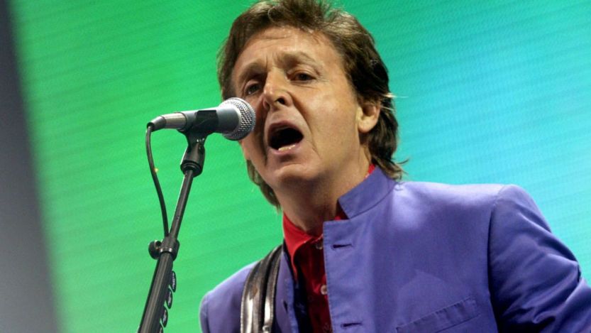 Paul McCartney performing