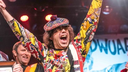 Nardwaur photo courtesy of Nardwuar's Facebook page // Commodore Ballroom, Vancouver, BC Canada ! Pic by Jen Van Houten