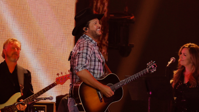 NASHVILLE, TENNESSEE - JULY 29: Luke Bryan performs onstage for the Toby Keith: American Icon tribute at Bridgestone Arena on July 29, 2024 in Nashville, Tennessee.
