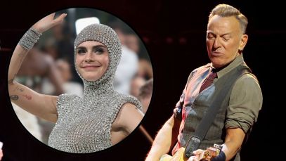 Composite image of Cara Delevingne and Bruce Springsteen