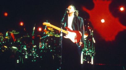 David Gilmour of Pink Floyd performing