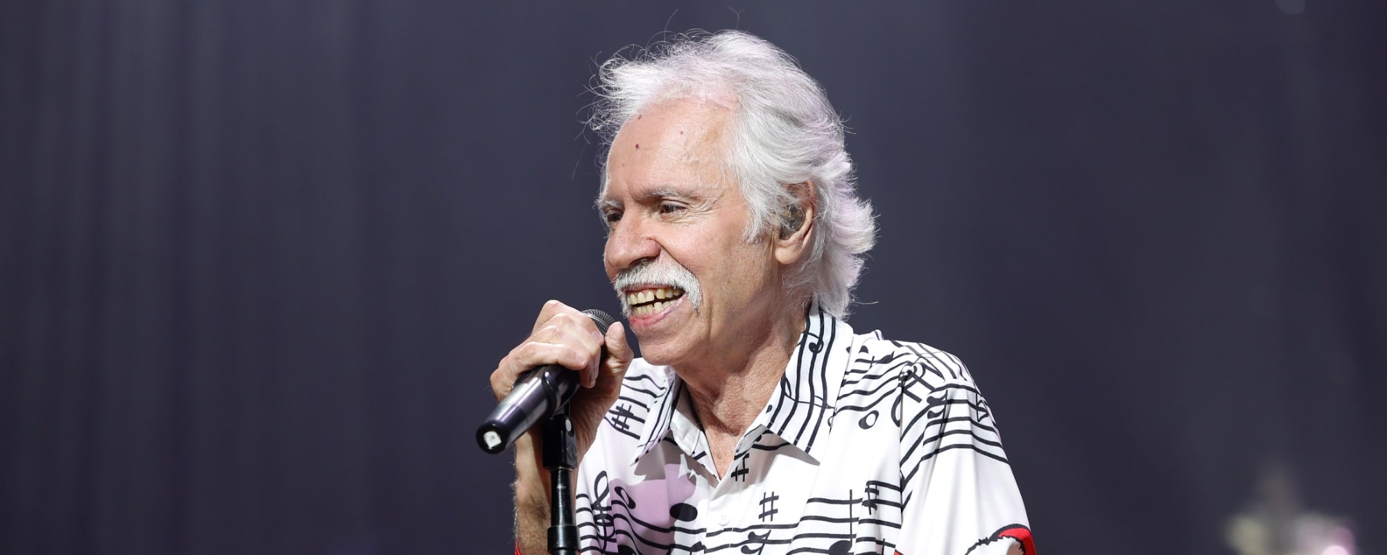 Joe Bonsall of The Oak Ridge Boys performs at the Ryman Auditorium on December 12, 2023 in Nashville, Tennessee.