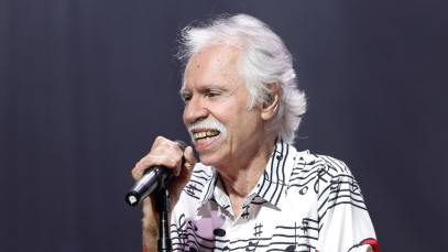 Joe Bonsall of The Oak Ridge Boys performs at the Ryman Auditorium on December 12, 2023 in Nashville, Tennessee.
