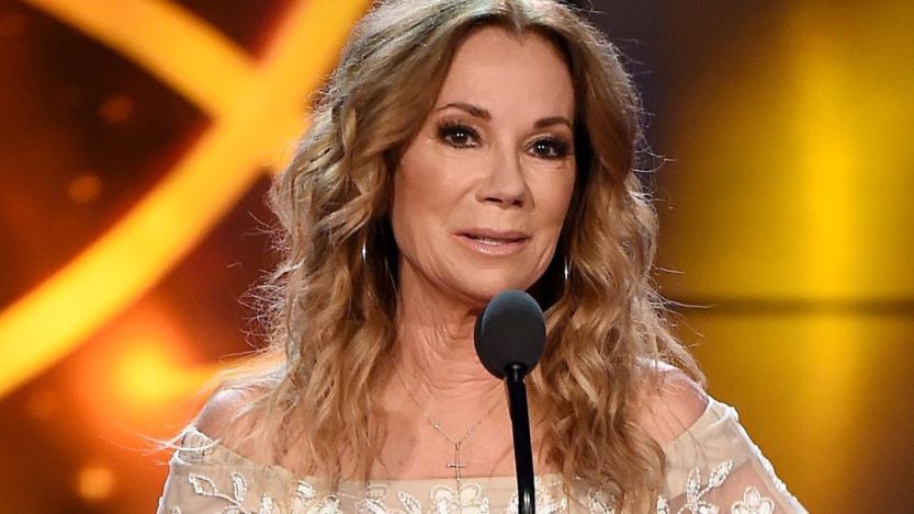 Kathie Lee Gifford speaking into microphone