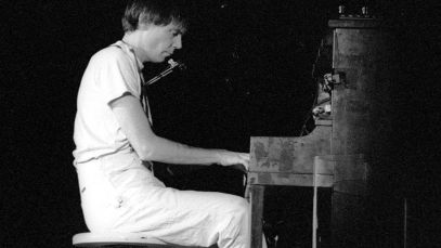 Neil Young playing piano