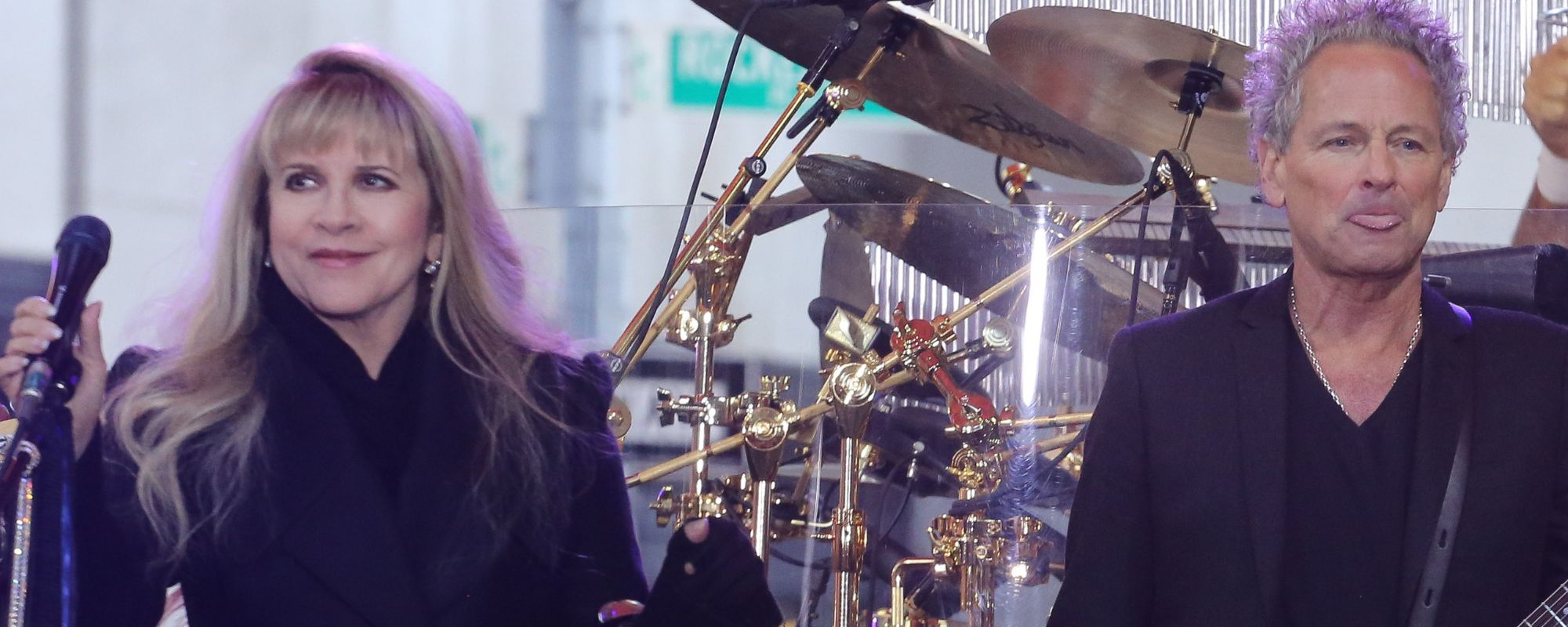 Stevie Nicks and Lindsey Buckingham performing as Fleetwood Mac