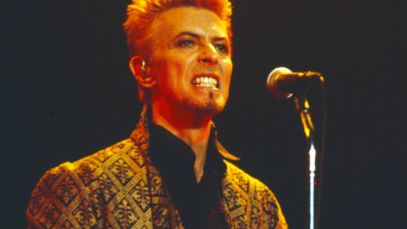 David Bowie performing