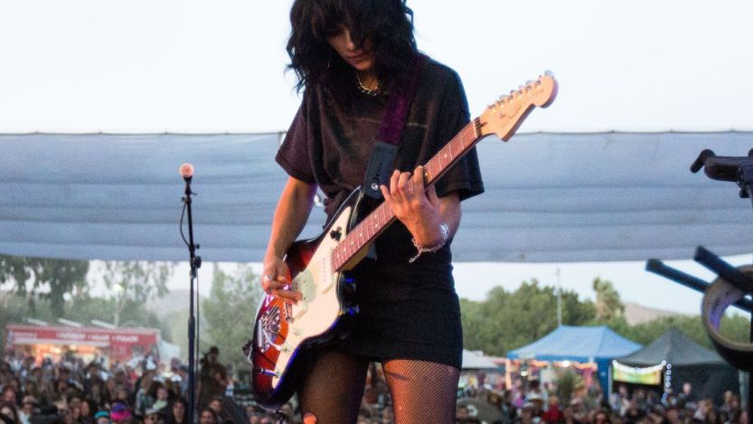 LA Witch performing at Desert Daze