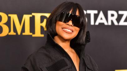 Monica attends STARZ Series "BMF" World Premiere at Cellairis Amphitheatre at Lakewood on September 23, 2021 in Atlanta, Georgia.