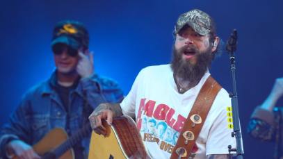 Post Malone performed with John Michael Montgomery last night