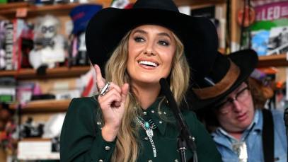 Lainey Wilson performs during her Tiny Desk Concert