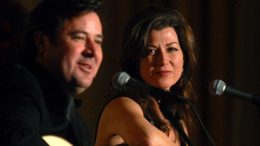 Vince Gill and Amy Grant performing