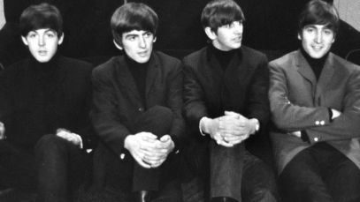 Beatles pose together in 1963