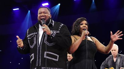 LOS ANGELES, CALIFORNIA - FEBRUARY 02: (L-R) Michael Trotter Jr. and Tanya Trotter of The War and Treaty perform onstage during the 2024 MusiCares Person of the Year Honoring Jon Bon Jovi during the 66th GRAMMY Awards on February 02, 2024 in Los Angeles, California. (Photo by Monica Schipper/Getty Images for The Recording Academy)
