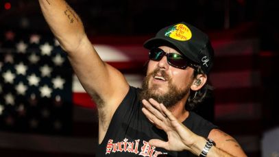 CLARKSTON, MICHIGAN - AUGUST 23: Chris Janson performs at Pine Knob Music Theatre on August 23, 2024 in Clarkston, Michigan.
