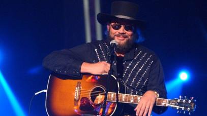 Hank Williams Jr. performs in a tribute for Waylon Jennings at the 37th Academy of Country Music Awards Show.