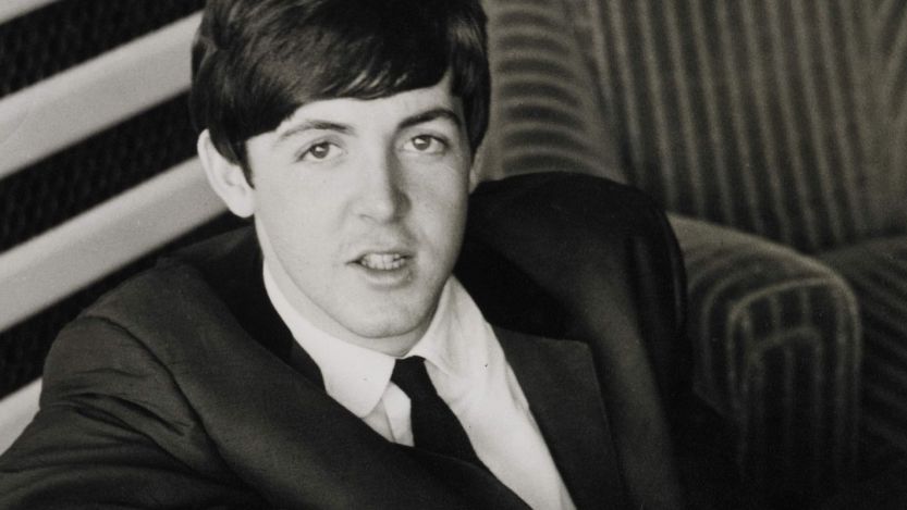 Paul McCartney looks at camera