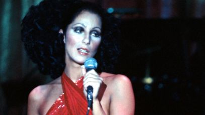 Cher performing