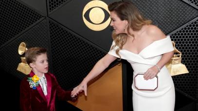 Kelly Clarkson and her son Remy