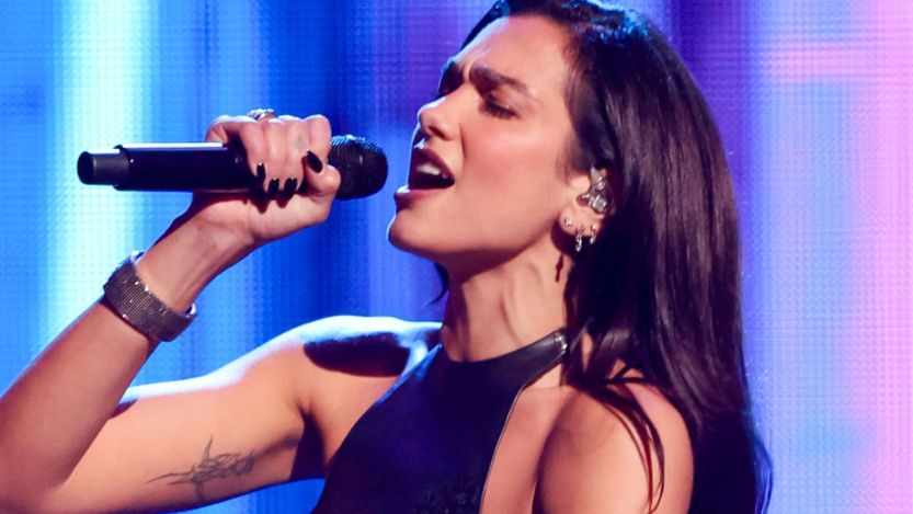 Dua Lipa performing