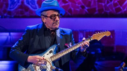 Elvis Costello performing