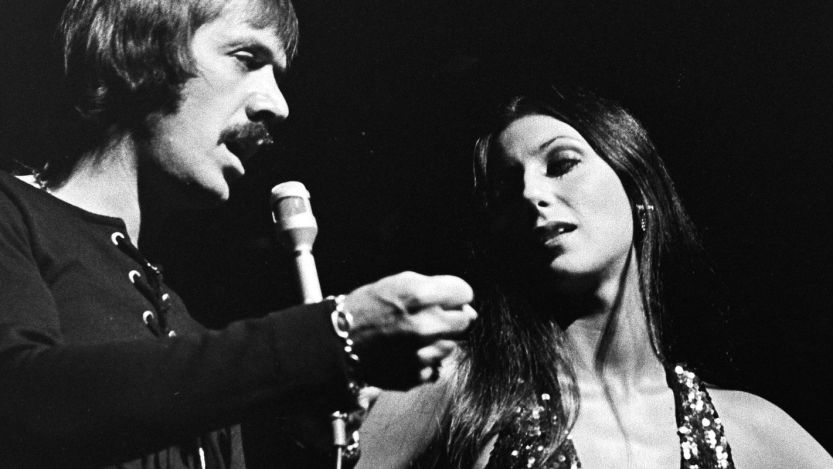 Sonny Bono and Cher performing