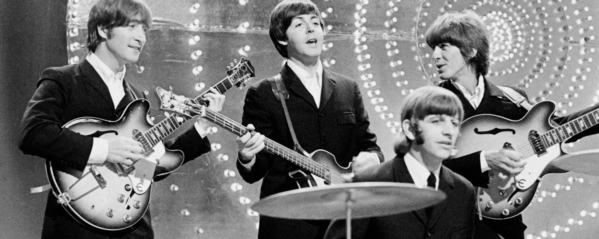 Beatles performing