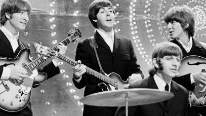 Beatles performing
