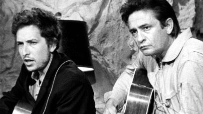 Bob Dylan and Johnny Cash performing "Girl from the North Country"