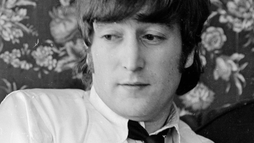 John Lennon looking to the side