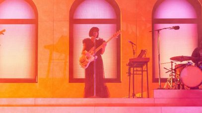 Psychedelic rock band Khruangbin performing