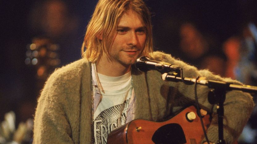 Kurt Cobain performing on Nirvana's 'MTV Unplugged' concert