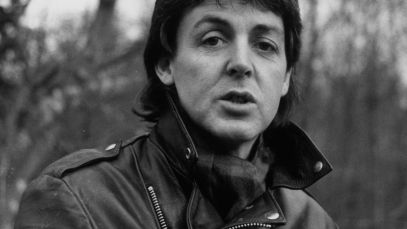 Paul McCartney in leather jacket